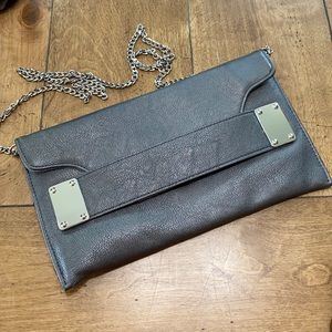 Charming Charlie pewter clutch